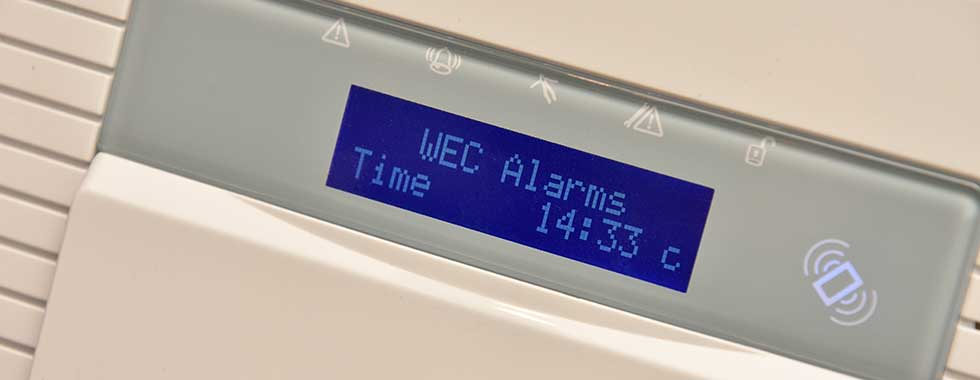 Alarm control panel maintained by WEC Alarms